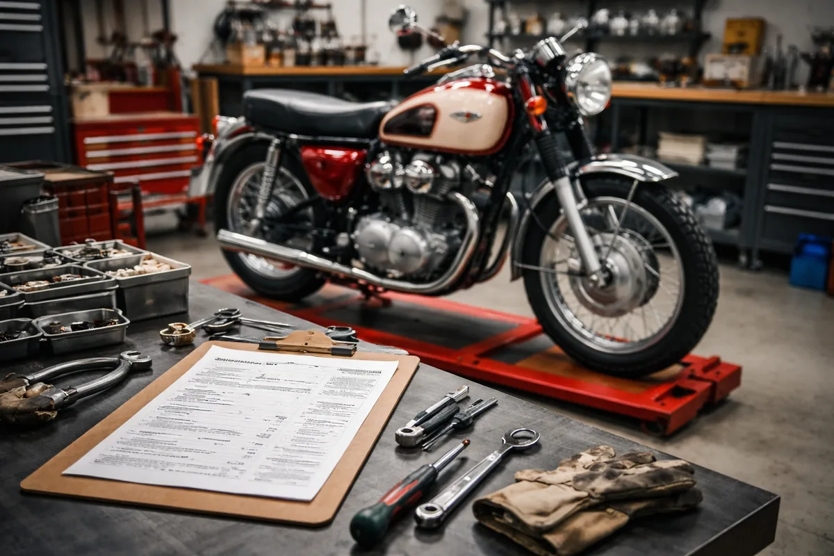 Comment créer une fiche atelier pour la restauration d'une moto classique
