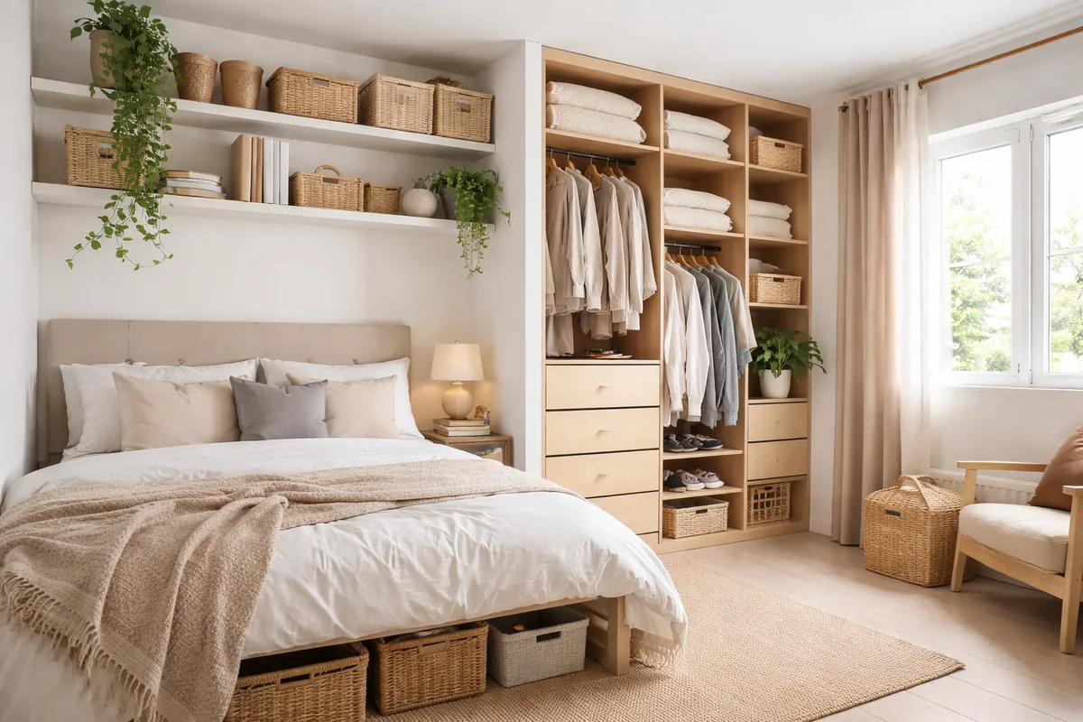 Comment aménager un espace de rangement dans une petite chambre