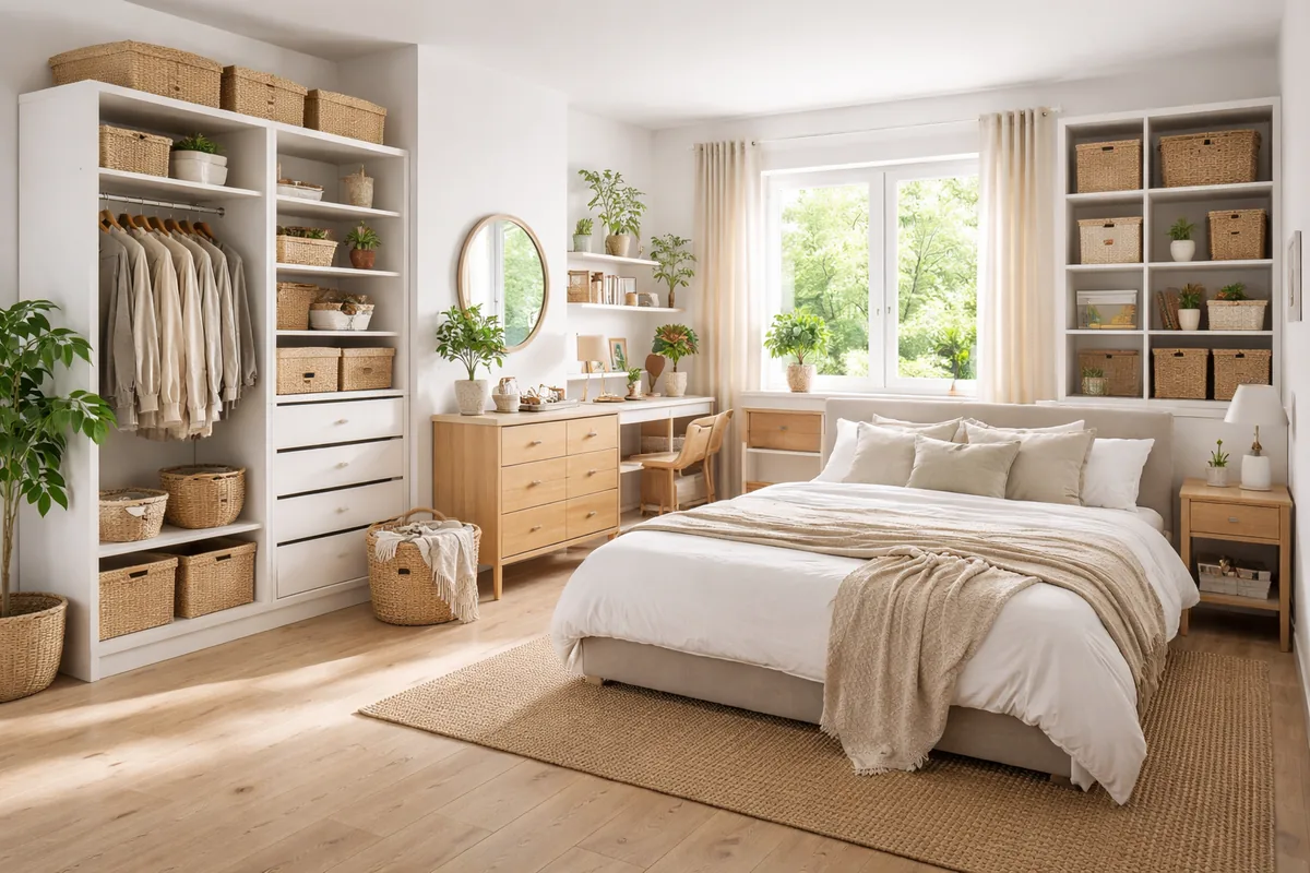 Comment organiser le rangement dans une chambre de 15 m²